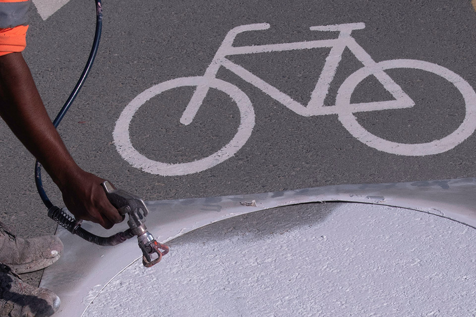 Cold Paint Marking-Cycling Track, Dubai