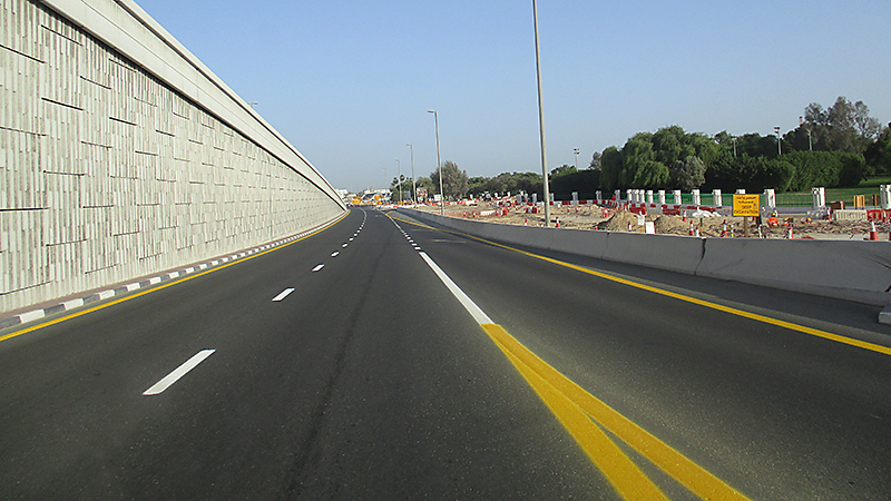 Road Marking Exit from Sheikh Zayed Road, Dubai